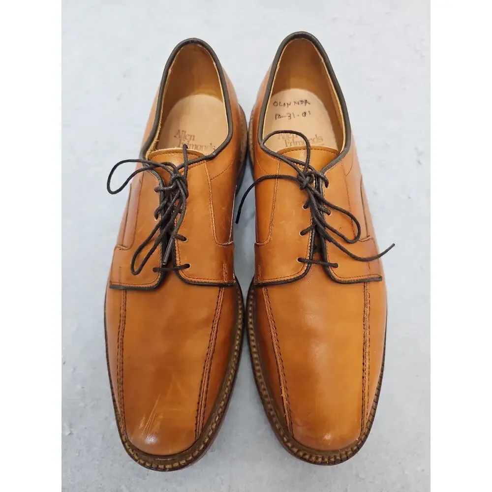 Allen Edmonds HILLCREST Lace-Up Blucher Dress Shoes Walnut-Size 10D Mens Work